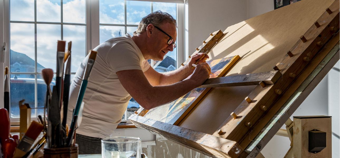 ken painting in studio